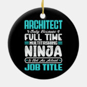 Architect Grappig Baan Beroep Carrière Architectuu Keramisch Ornament (Achterkant)