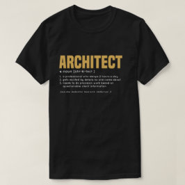ARCHITECT grappige definitie met gele kleur T-shirt