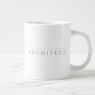 ARCHITECT Grote Witte Mok / Grijs