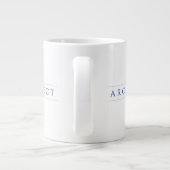 ARCHITECT Grote Witte Mok / Navy Blauwe (Achterkant)