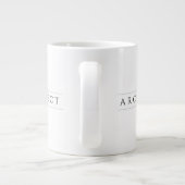 ARCHITECT Grote Witte Mok / Zwart (Achterkant)