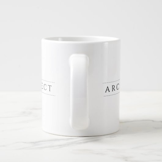 ARCHITECT Grote Witte Mok / Zwart (Achterkant)