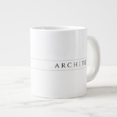 ARCHITECT Grote Witte Mok / Zwart (Voorkant rechts)