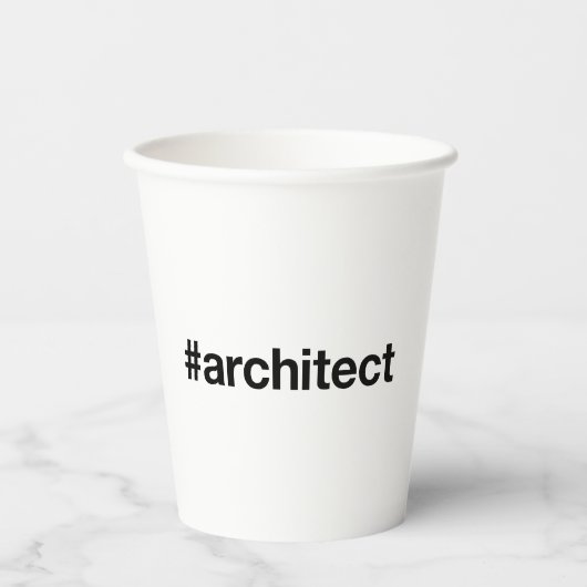 ARCHITECT Hashtag Papieren Bekers (Voorkant)