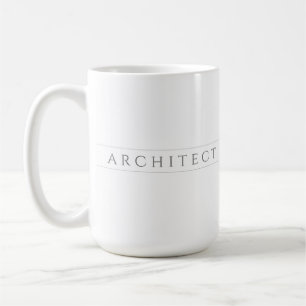 ARCHITECT Hoge Witte Mok / Grijs