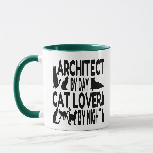 Architect houdt van katten mok (Links)