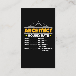 Architect Hourly Rate Funny Handyman Visitekaartje