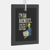 Architect - Ik ben architect Glas Ornament (Voorkant Rechts)
