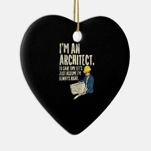 Architect - Ik ben architect Keramisch Ornament (Rechts)