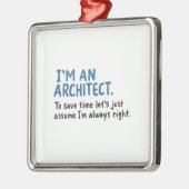 Architect - Ik ben architect Metalen Ornament (Links)