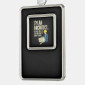 Architect - Ik ben architect Verzilverd Kader Ornament (Links)