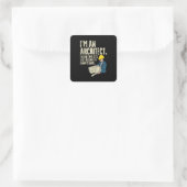 Architect - Ik ben architect Vierkante Sticker (Tas)