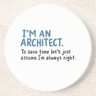 Architect - Ik ben architect Zandsteen Onderzetter
