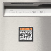 Architect Ik probeer dingen te maken Idiot grappig Magneet (Insitu (Vaatwasser))