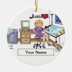 Architect/Ingenieur - Vrouw Keramisch Ornament