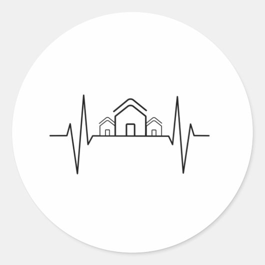 Architect - Kunstversleten huizen voor architect Ronde Sticker (Voorkant)