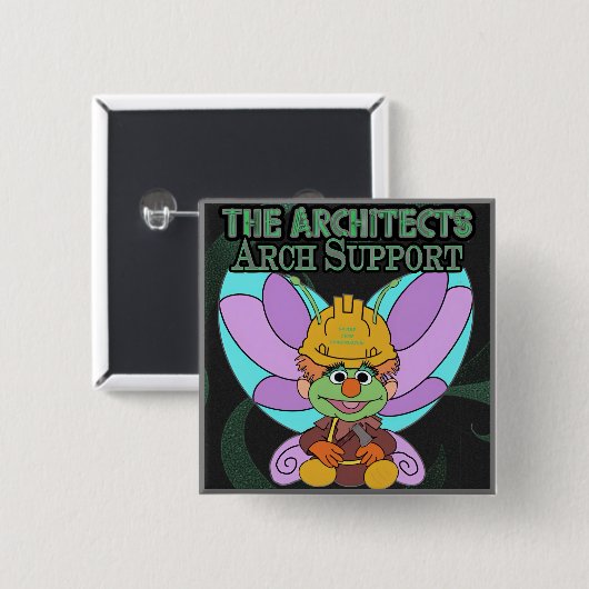 Architect Magneet 2024 Vierkante Button 5,1 Cm (Voorkant /achterkant)