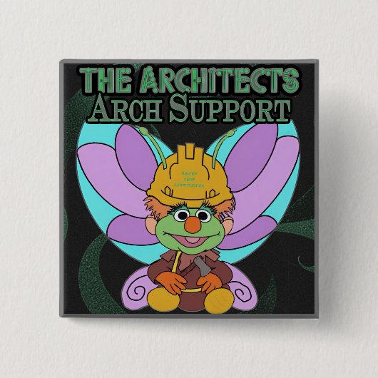 Architect Magneet 2024 Vierkante Button 5,1 Cm (Voorkant)