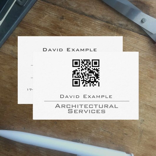 Architect met QR Code Visitekaartje