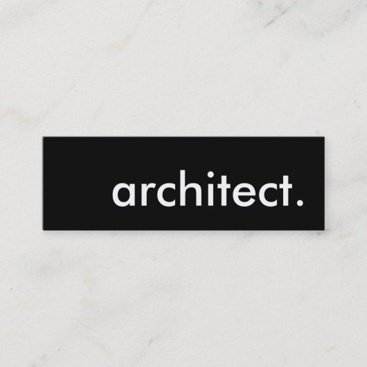 architect. mini visitekaartje (Voorkant)