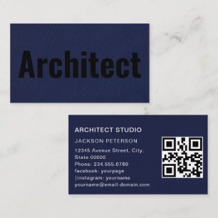 Architect minimalistische vetgedrukte tekst Elegan Visitekaartje