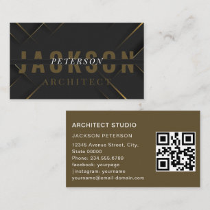 Architect Minimalistische vetgedrukte tekst Elegan Visitekaartje