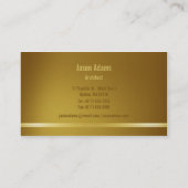 Architect | Modern Golden Tone Visitekaartje (Achterkant)
