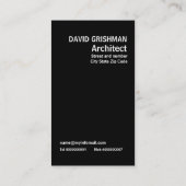 Architect moderne zwarte, witte, paarse monogram visitekaartje (Achterkant)