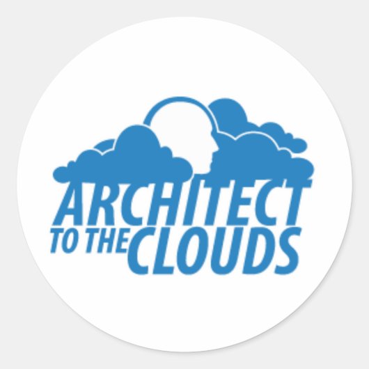 Architect naar de Wolken - Sticker (Voorkant)