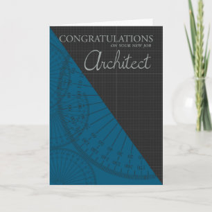 Architect - New Job - Stylish With Graph Paper Kaart