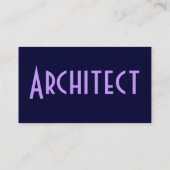 Architect Paarse blauwe zandsteen Visitekaartje (Achterkant)