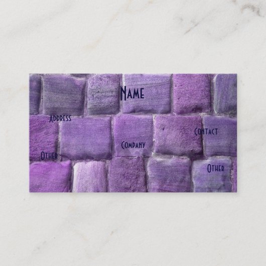Architect Paarse blauwe zandsteen Visitekaartje (Voorkant)