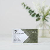 Architect Professionele Geometrische Strepen Visitekaartje (Staand voorkant)