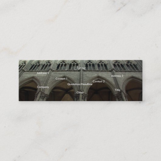 Architect-profielkaart -  mini visitekaartje (Voorkant)