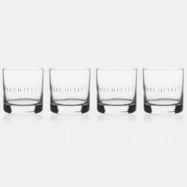 ARCHITECT Rocks Glas Drinkware Set / Zwart