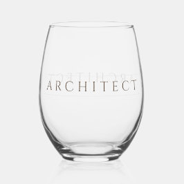 ARCHITECT Stemless wijnglas / Sepia Zonder Voet