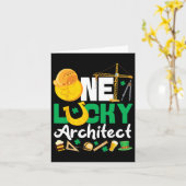 Architect Student Architecture St Patricks Day One Kaart (Gele Bloem)