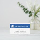 Architect Studio | Blauw Visitekaartje (Staand voorkant)