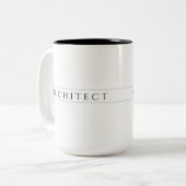 ArchitECT Tall Black Two-Tone Mok (Voorkant links)