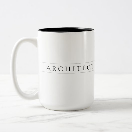 ArchitECT Tall Black Two-Tone Mok (Links)