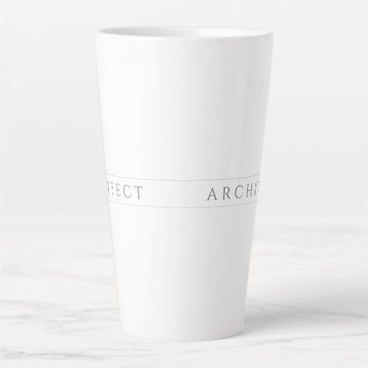 ARCHITECT Tall Latte Mok / Grijs (Voorkant)