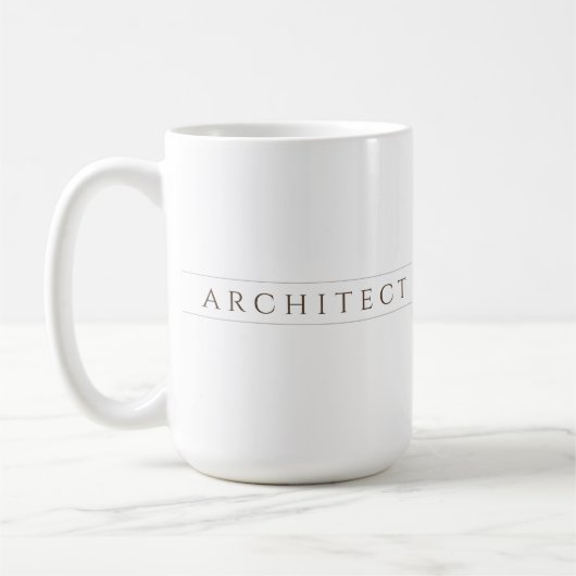 Architect Tall White Keramische Mok / Sepia (Links)