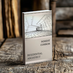 Architect Tekening Sketch House Design Kaart Visitekaartje