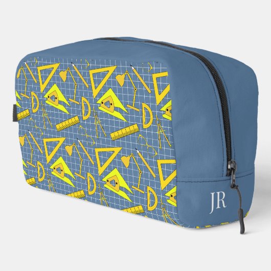 Architect Tools Geborduurd Monogram Toilettasje (Rechterhoek)