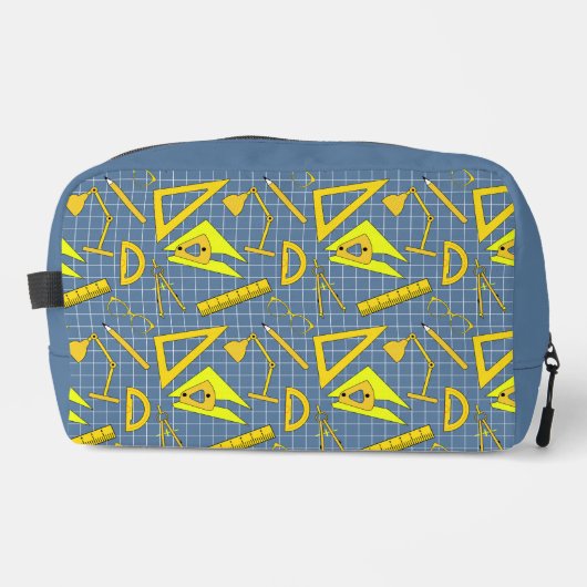 Architect Tools Patterned Monogram Toilettasje (Voorkant)