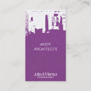 Architect Upside Downtown Skyline Metallic Grape Visitekaartje