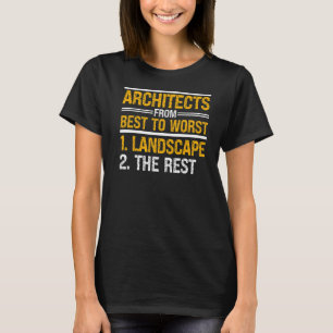 Architect van de beste tot slechtste architectuur t-shirt