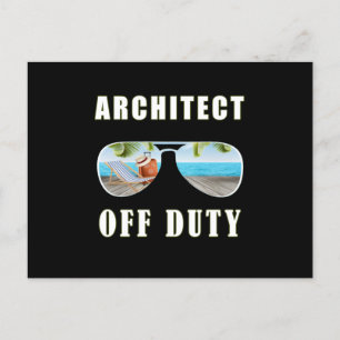 Architect van de dienst zonnezonnebrillen strandva briefkaart