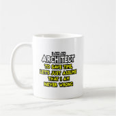 Architect...veronderstel dat ik nooit verkeerd ben koffiemok (Links)