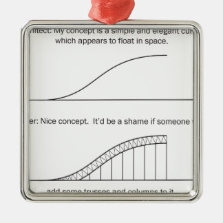 Architect versus Engineer Metalen Ornament